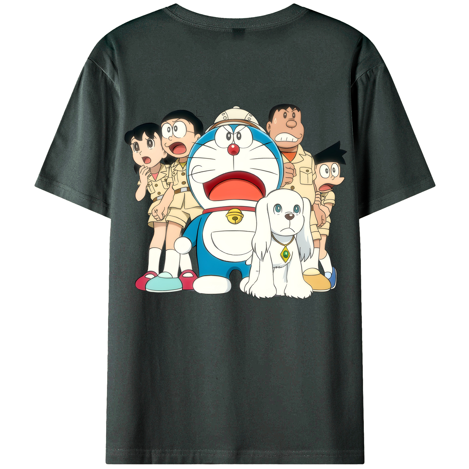 （画像用） ドラえもん Doraemon 綿100％ メンズ半袖Tシャツ（バックプリント） 通気性